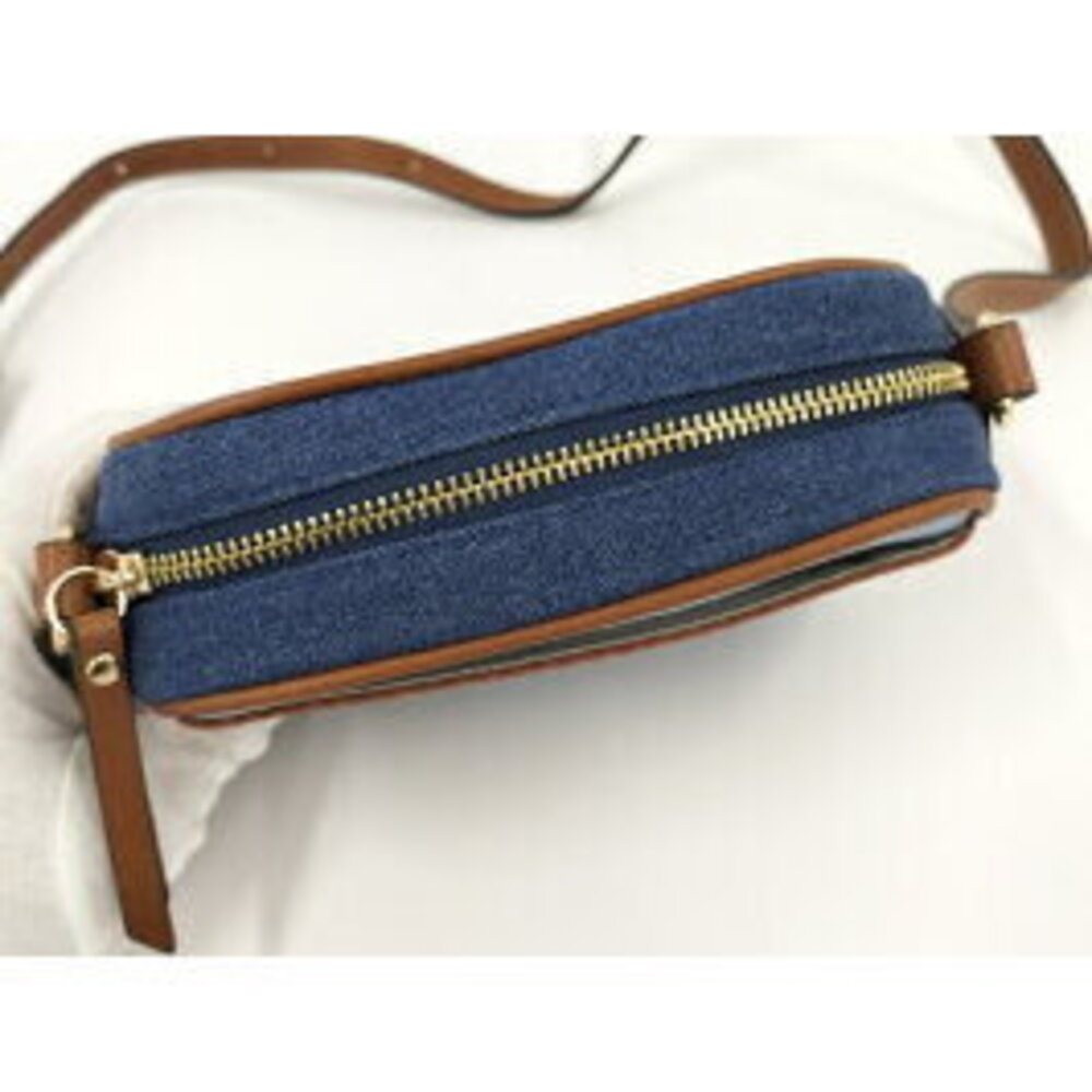 Chloe Shoulder Bag Leather Denim Blue Brown - Picture 7 of 8